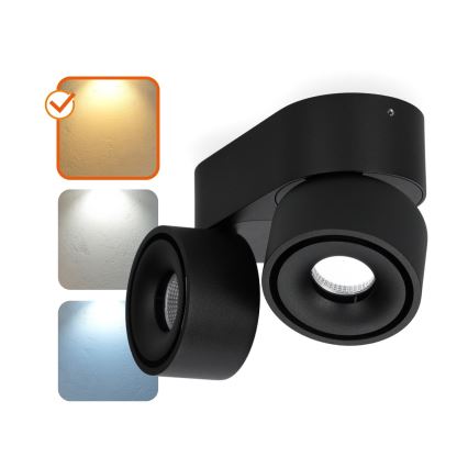 LED Hämardatav kohtvalgusti LAHTI MINI 2xLED/9W/230V 3000K CRI 90 must