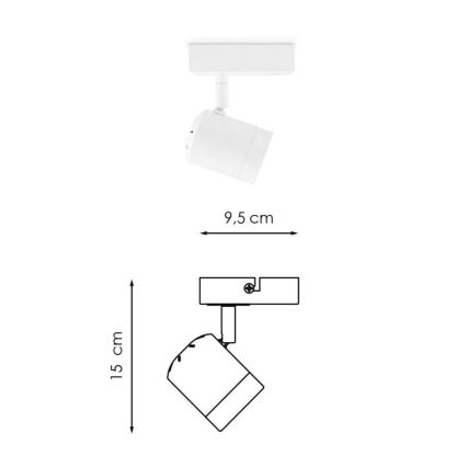 LED Hämardatav kohtvalgusti MANU 1xGU10/5,8W/230V valge