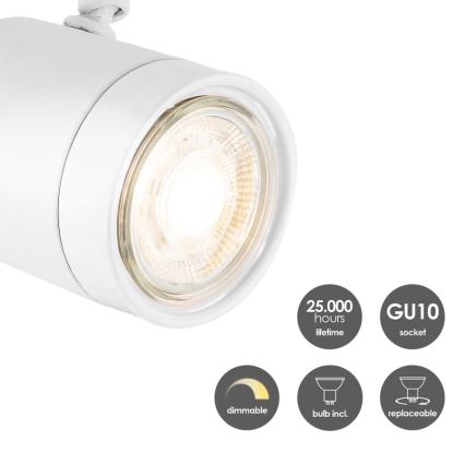 LED Hämardatav kohtvalgusti MANU 1xGU10/5,8W/230V valge