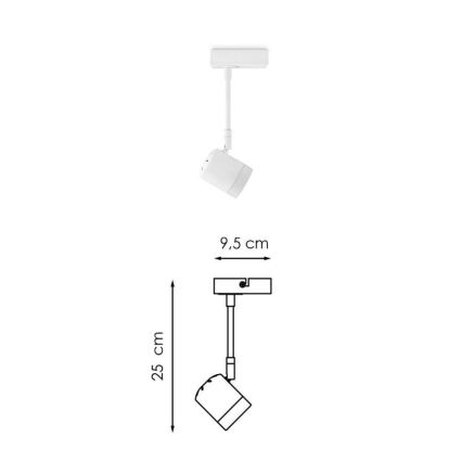 LED Hämardatav kohtvalgusti MANU 1xGU10/5,8W/230V valge