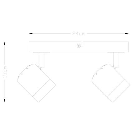 LED Hämardatav kohtvalgusti MANU 2xGU10/5,8W/230V valge