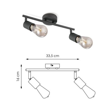 LED Hämardatav kohtvalgusti MELLO 2xE27/4W/230V