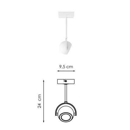 LED Hämardatav kohtvalgusti NOP 1xGU10/5,8W/230V valge