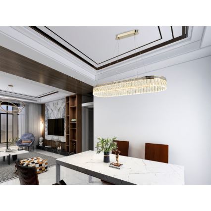 LED hämardatav kristallkroonlühter riputuskaabliga THALIA LED/50W/230V 3000-6000K + kaugjuhtimispult