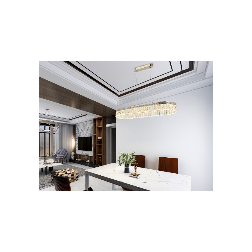 LED hämardatav kristallkroonlühter riputuskaabliga THALIA LED/50W/230V 3000-6000K + kaugjuhtimispult