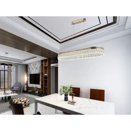 LED hämardatav kristallkroonlühter riputuskaabliga THALIA LED/50W/230V 3000-6000K + kaugjuhtimispult