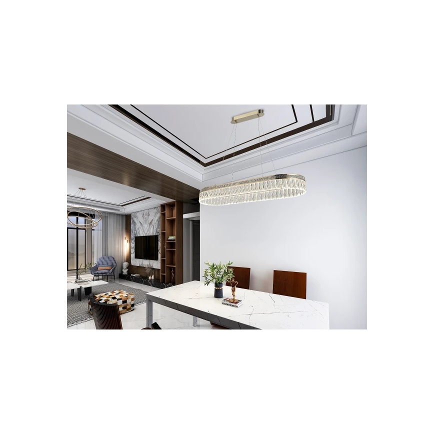 LED hämardatav kristallkroonlühter riputuskaabliga THALIA LED/50W/230V 3000-6000K + kaugjuhtimispult