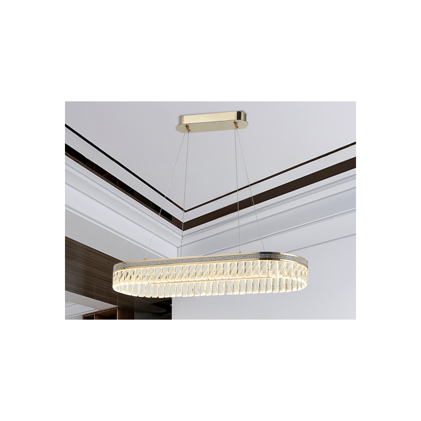 LED hämardatav kristallkroonlühter riputuskaabliga THALIA LED/50W/230V 3000-6000K + kaugjuhtimispult