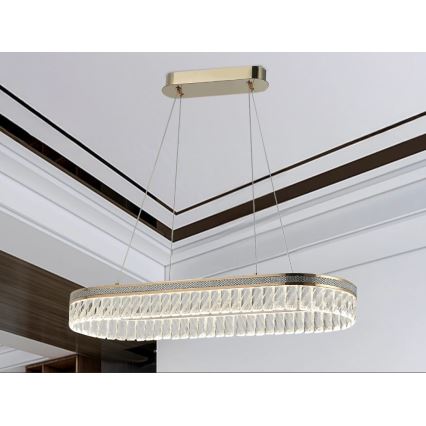 LED hämardatav kristallkroonlühter riputuskaabliga THALIA LED/50W/230V 3000-6000K + kaugjuhtimispult