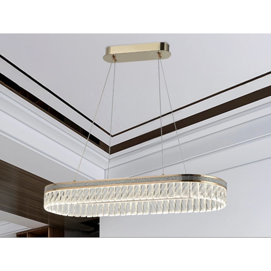 LED hämardatav kristallkroonlühter riputuskaabliga THALIA LED/50W/230V 3000-6000K + kaugjuhtimispult