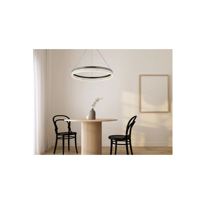 LED-hämardatav kristall-lühter riputuskaabliga THALIA LED/55W/230V 3000-6000K Ø 80 cm + kaugjuhtimispult