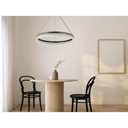 LED-hämardatav kristall-lühter riputuskaabliga THALIA LED/55W/230V 3000-6000K Ø 80 cm + kaugjuhtimispult