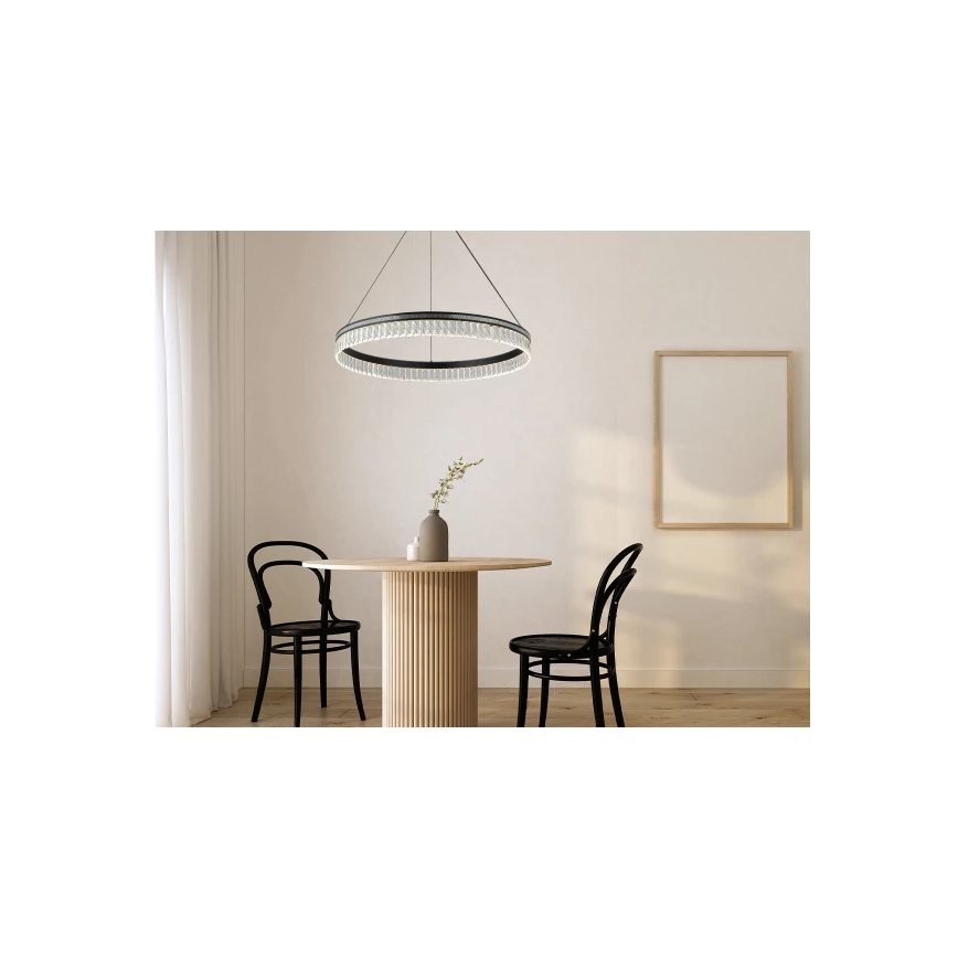 LED-hämardatav kristall-lühter riputuskaabliga THALIA LED/55W/230V 3000-6000K Ø 80 cm + kaugjuhtimispult