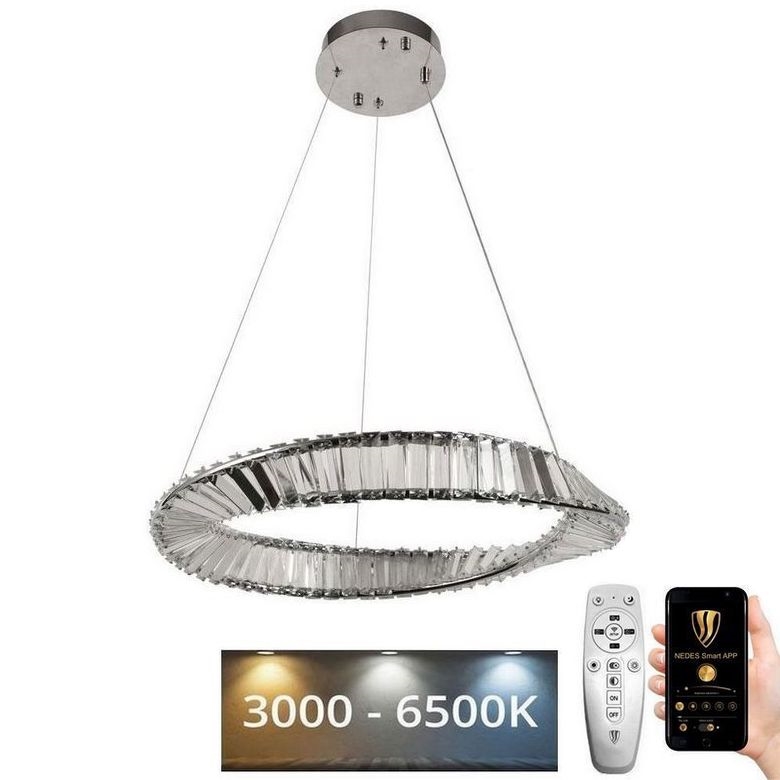 LED Hämardatav kristall-lühter LED/40W/230V 3000-6500K + kaugjuhtimispult