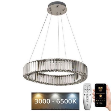 LED Hämardatav kristall-lühter LED/40W/230V 3000-6500K läikiv kroom + kaugjuhtimispult