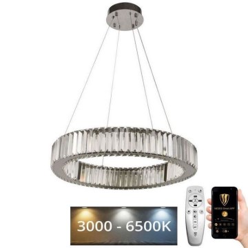 LED Hämardatav kristall-lühter LED/40W/230V 3000-6500K läikiv kroom + kaugjuhtimispult