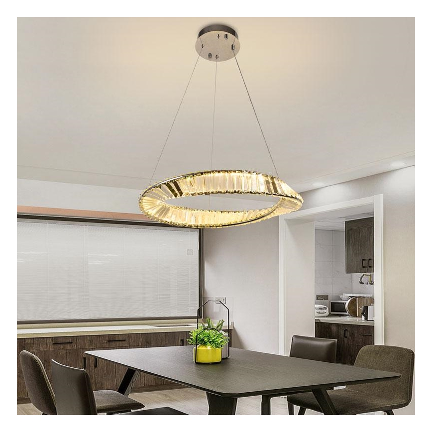 LED Hämardatav kristall-lühter LED/40W/230V 3000-6500K + kaugjuhtimispult