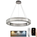 LED Hämardatav kristall-lühter LED/50W/230V 3000-6500K läikiv kroom + kaugjuhtimispult