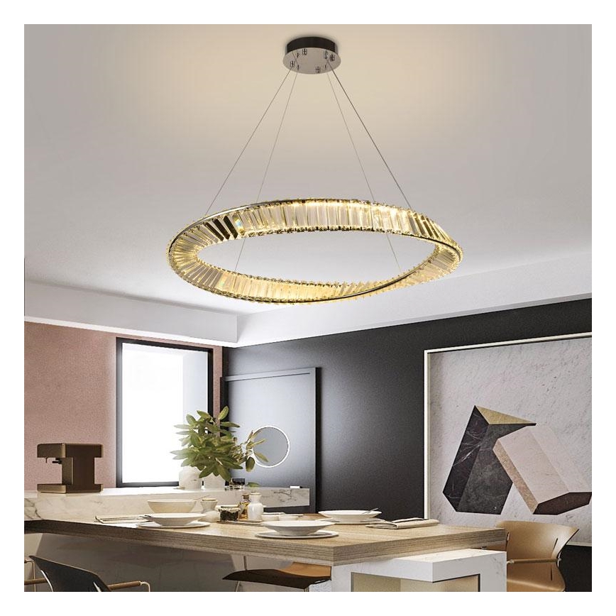 LED Hämardatav kristall-lühter LED/50W/230V 3000-6500K + kaugjuhtimispult