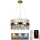 LED Hämardatav kristall- lühter LED/80W/230V 3000-6500K kuldne + kaugjuhtimispult