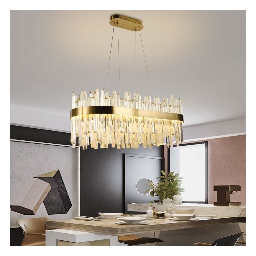 LED Hämardatav kristall-lühter LED/90W/230V 3000-6500K + kaugjuhtimispult