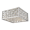 LED Hämardatav kristallist laevalgusti COLUMBUS LED/20W/230V kroom