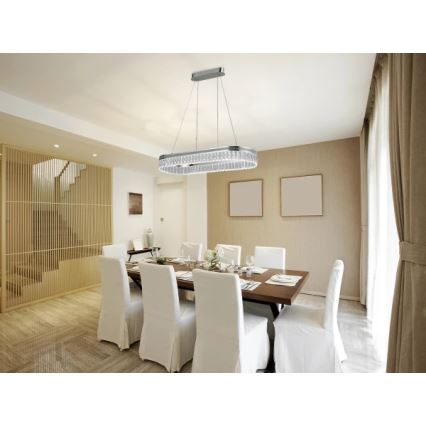 LED hämardatav kristall-lühter kaablil THALIA LED/50W/230V 3000-6000K + kaugjuhtimispult