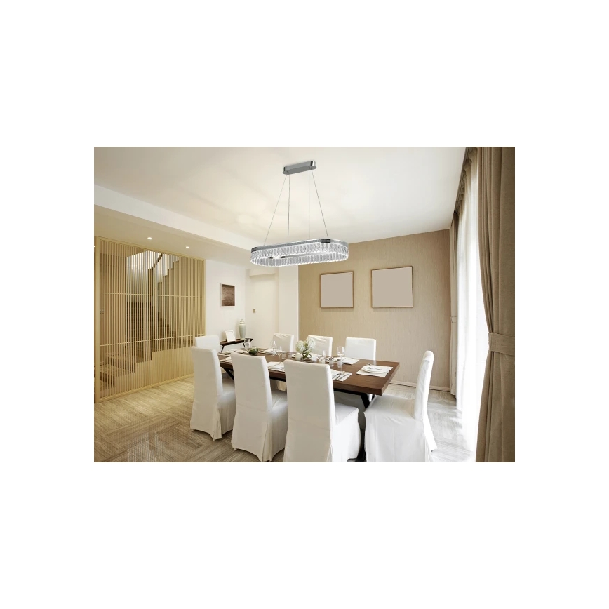 LED hämardatav kristall-lühter kaablil THALIA LED/50W/230V 3000-6000K + kaugjuhtimispult
