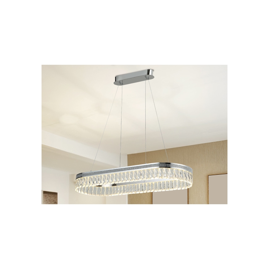 LED hämardatav kristall-lühter kaablil THALIA LED/50W/230V 3000-6000K + kaugjuhtimispult