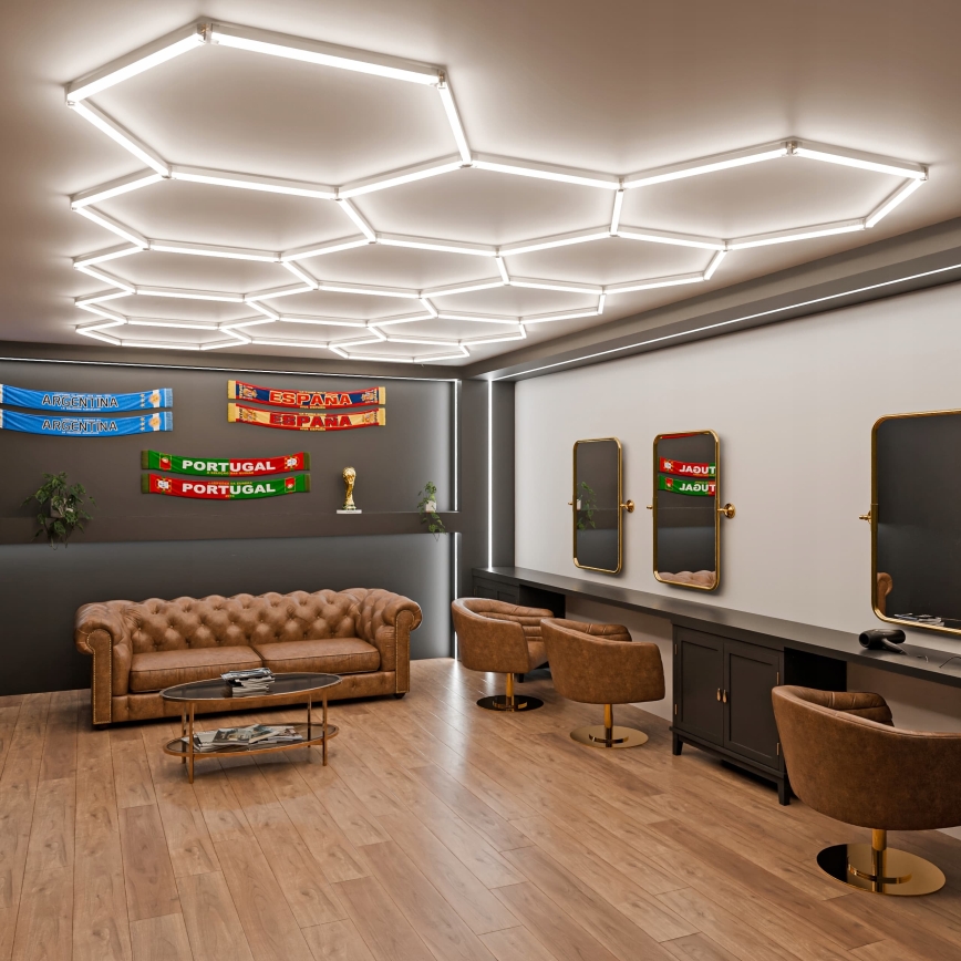 LED hämardatav laevalgusti HEXAGON LED/570W/85-265V 5000K 522x298 cm CRI 90 IP54 valge