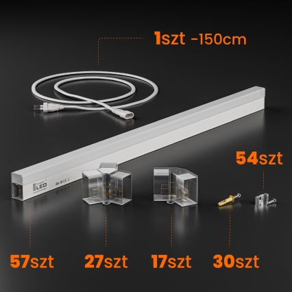 LED hämardatav laevalgusti HEXAGON LED/570W/85-265V 5000K 522x298 cm CRI 90 IP54 valge