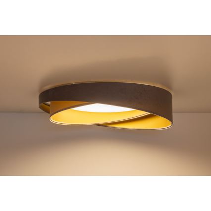 Hämardatav laelamp SMART GALAXY MODERN LED/24W/230V 3000–6500K läbimõõt 55 cm hall/beež/kuldne + kaugjuhtimispult