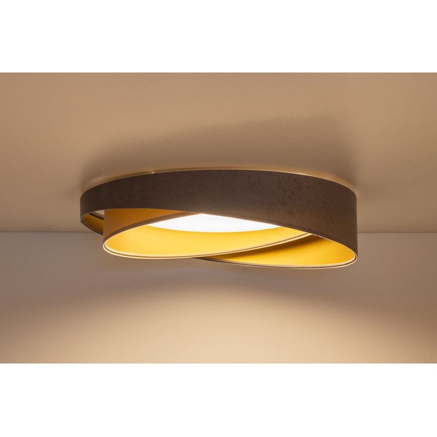 Hämardatav laelamp SMART GALAXY MODERN LED/24W/230V 3000–6500K läbimõõt 55 cm hall/beež/kuldne + kaugjuhtimispult
