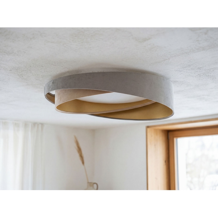 Hämardatav laelamp SMART GALAXY MODERN LED/24W/230V 3000–6500K läbimõõt 55 cm hall/beež/kuldne + kaugjuhtimispult