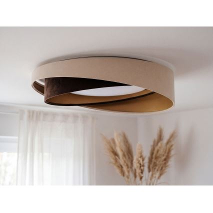 Hämardatav LED-laelamp SMART GALAXY MODERN LED/24W/230V 3000-6500K läbimõõt 55 cm beež/pruun/kuldne + kaugjuhtimispult