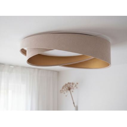 Hämardatav LED-laelamp SMART GALAXY MODERN LED/24W/230V 3000-6500K läbimõõt 55 cm beež/kuldne + kaugjuhtimispult