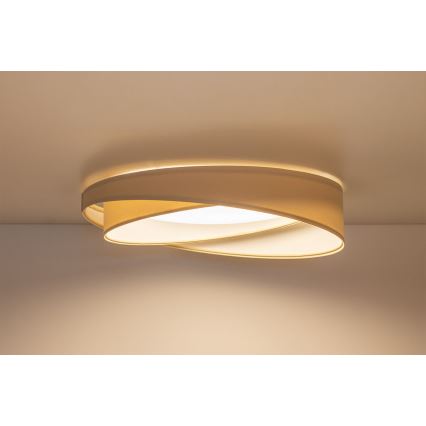 Hämardatav LED-laevalgusti SMART GALAXY MODERN LED/24W/230V 3000-6500K Ø 55 cm kreemjas/valge + kaugjuhtimispult