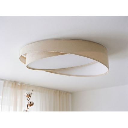 Hämardatav LED-laevalgusti SMART GALAXY MODERN LED/24W/230V 3000-6500K Ø 55 cm kreemjas/valge + kaugjuhtimispult