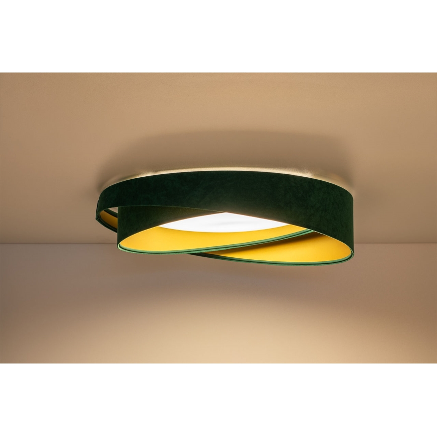 Hämardatav SMART GALAXY MODERN LED-laelamp/24W/230V 3000-6500K läbimõõt 55 cm roheline/kuldne + kaugjuhtimispult
