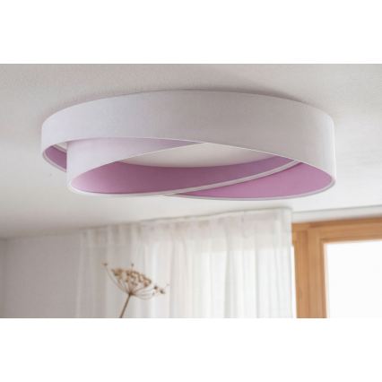 Hämardatav laelamp SMART GALAXY MODERN LED/24W/230V 3000-6500K läbimõõt 55 cm valge/lilla + kaugjuhtimispult