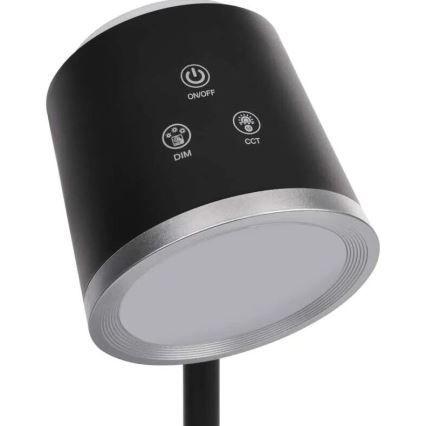 LED Hämardatav laetav laualamp 4-ühes LED/6W/3,7V 3000K/4000K/6500K 1500mAh must