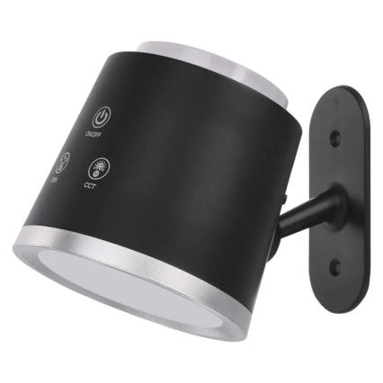 LED Hämardatav laetav laualamp 4-ühes LED/6W/3,7V 3000K/4000K/6500K 1500mAh must