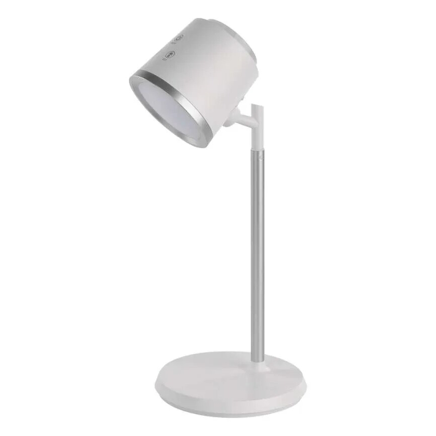 LED Hämardatav laetav laualamp 4-ühes LED/6W/3,7V 3000K/4000K/6500K 1500mAh valge