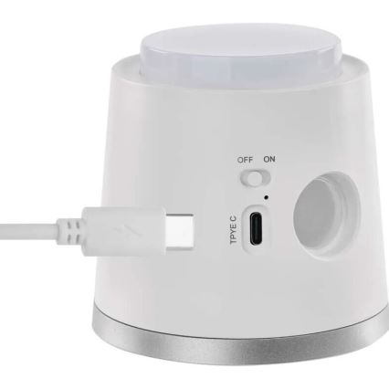 LED Hämardatav laetav laualamp 4-ühes LED/6W/3,7V 3000K/4000K/6500K 1500mAh valge