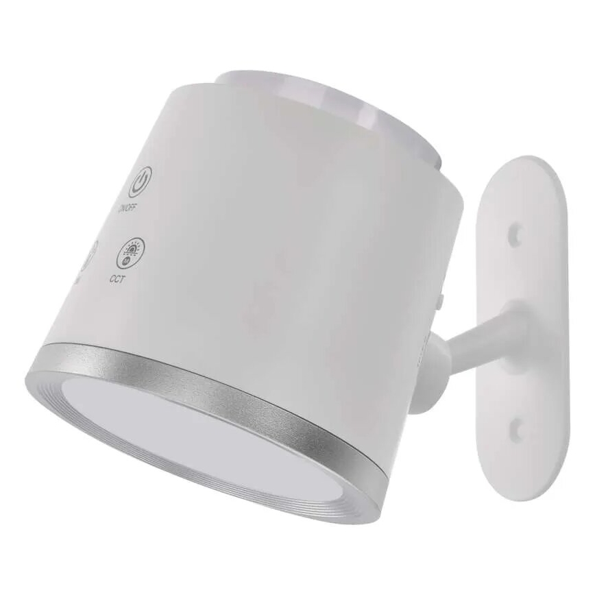 LED Hämardatav laetav laualamp 4-ühes LED/6W/3,7V 3000K/4000K/6500K 1500mAh valge