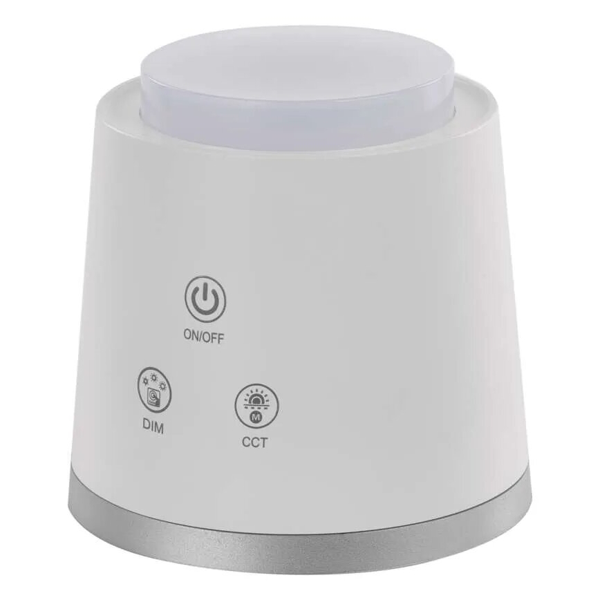 LED Hämardatav laetav laualamp 4-ühes LED/6W/3,7V 3000K/4000K/6500K 1500mAh valge