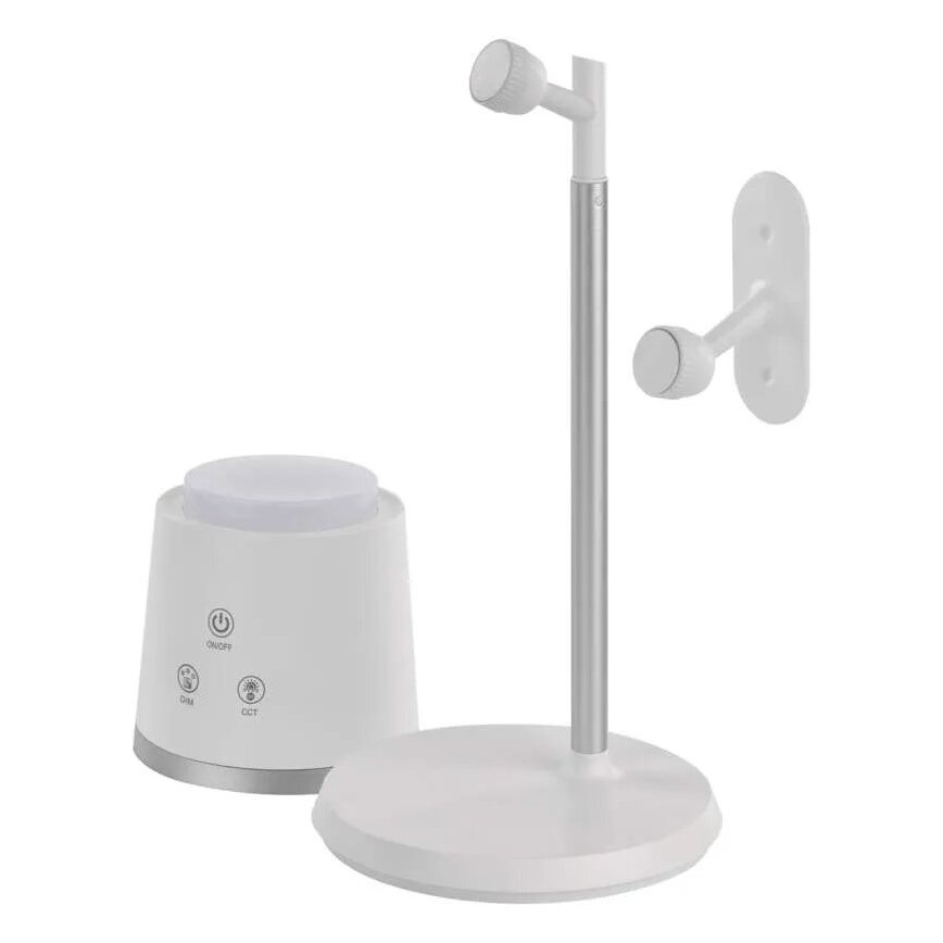 LED Hämardatav laetav laualamp 4-ühes LED/6W/3,7V 3000K/4000K/6500K 1500mAh valge