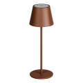 LED Hämardatav laetav laualamp INITA LED/1,2W/1800 mAh IP54 pruun
