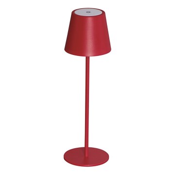 LED Hämardatav laetav laualamp INITA LED/1,2W/1800 mAh IP54 punane