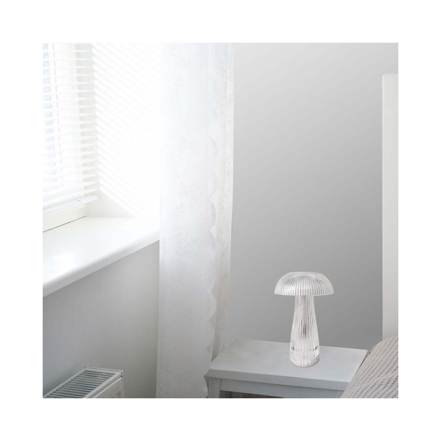 LED Hämardatav laetav puutetundlik laualamp LED/1W/5V 3000-6000K 1800 mAh läbipaistev